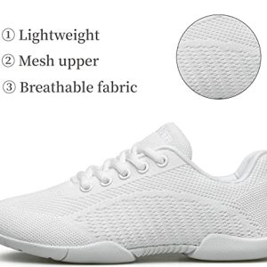 BAXINIER Girls White Cheerleading Shoes