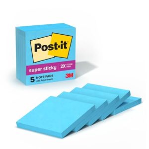 Post-it Super Sticky Notes 3x3in - 5 Pads Blue Paradise