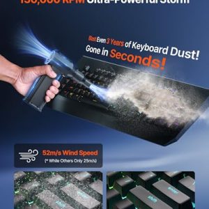 ZOAIVR Cordless Electric Air Duster – 130,000RPM Power