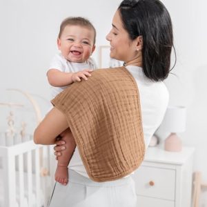 Comfy Cubs Muslin Burp Cloths – 10 Pack Ultra Absorbent