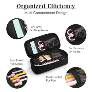 Ralnitote Large Aesthetic Pencil Case Organizer with Handle