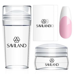 Saviland French Tip Nail Stamper Kit – 4PCS Silicone