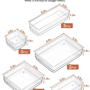 SMARTAKE 13-Piece Drawer Organizer with Non-Slip Pads