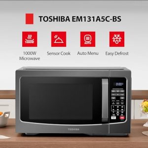 Toshiba 1.2 Cu Ft Microwave Oven – Smart Sensor Black