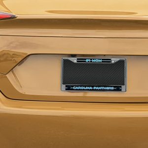 NFL Carolina Panthers #1 Mom Bling Chrome License Plate