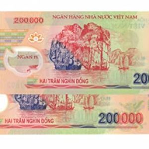 2x 200,000 Vietnamese Dong Uncirculated Banknotes