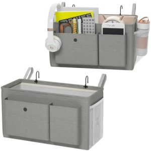 Edudif Bedside Caddy 2-Pack with Water Bottle Holder
