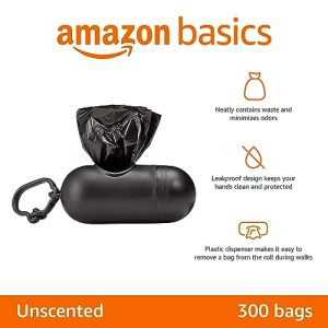 Amazon Basics Dog Poop Bags with Dispenser – 300 Count