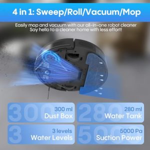 Bagotte 4-in-1 Robot Vacuum & Mop: 5000Pa Power