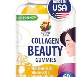 Biotin Collagen Gummies for Hair, Skin & Nails - Low Sugar