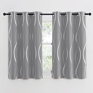 NICETOWN Kitchen Blackout Curtains – Foil Print