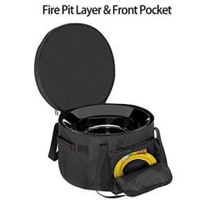 Samdew 19″ Double-Layer Fire Pit Carry Bag for RV/Camping