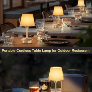 UMEXUS Small Cordless Table Lamp – Rechargeable, Portable