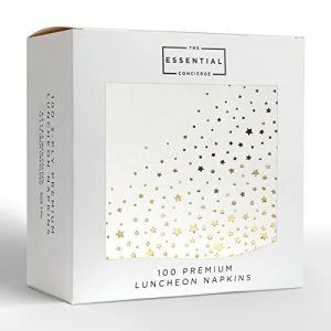 Gold Star Luxury Lunch Napkins - 100 Pack