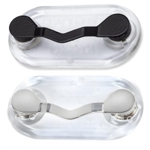 Readerest Magnetic Glasses & Badge Holder - Stainless/Black