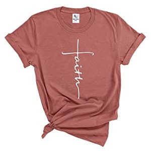 RUSTIC UNITED Christian Faith T-Shirt for Women – Scripture & Cross