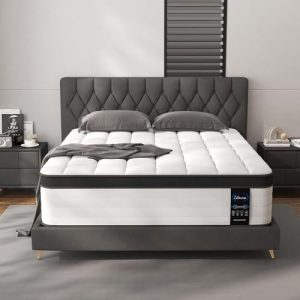 LETMOON 12″ Queen Hybrid Mattress – Strong Edge