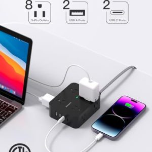 HANYCONY 8-Outlet Surge Protector with USB-C & USB-A