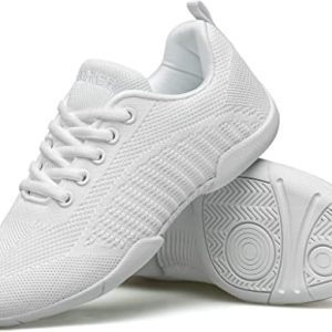 BAXINIER Girls White Cheerleading Shoes
