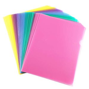 Sooez 25-Pack Clear Document Project Pockets | Letter Size