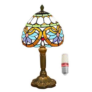 Tiffany Baroque Stained Glass Table Lamp - Handmade Vintage