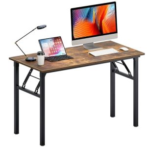 Need Office 47″ Folding Desk – No Assembly, Rustic Brown