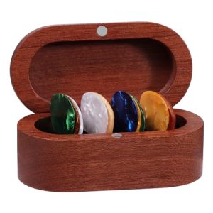 Walnut Guitar Pick Holder & Plectrum Set - Mini Box