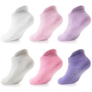 LA ACTIVE Non-Slip Grip Ankle Socks for Kids 0-10Y