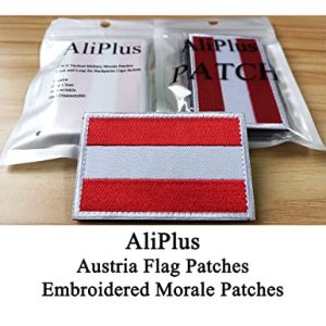 Austria Flag Tactical Patches (2-Pack) Hook & Loop