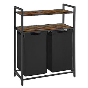 VASAGLE Laundry Hamper with 2 Bags & Shelves