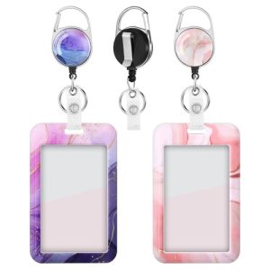 BESARME 2-Pack Heavy Duty Retractable Badge Holders