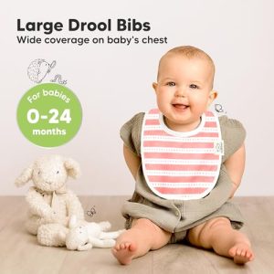 Organic Baby Bibs – 8 Pack Soft Cotton Drooling Bibs
