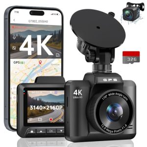 Ecomoment 4K+1080P Dual Dash Cam with WiFi & GPS
