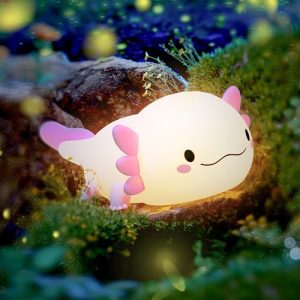 Axolotl Silicone Night Light for Kids – Rechargeable
