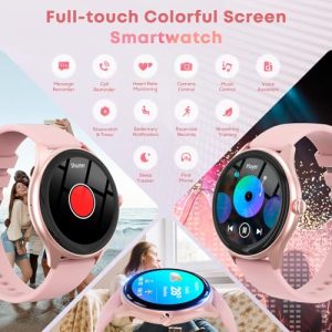DIVOAZBVO Pink Smart Watch – 120 Sports, Bluetooth Call