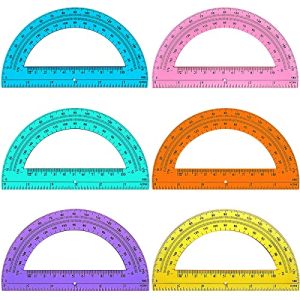 Zonon 36-Pack Translucent 180° Plastic Protractors