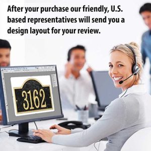 Personalized Cast Metal Address Plaque – Arch Top