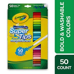 Crayola 50ct Super Tips Washable Markers – Age 3+