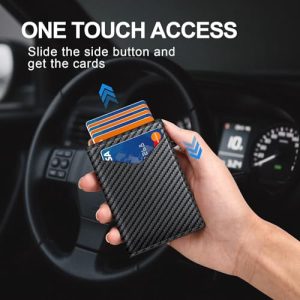 RFID Minimalist Wallet with Money Clip & ID Window
