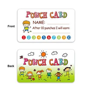 100-Pack Reward Punch Cards for Kids & Teachers