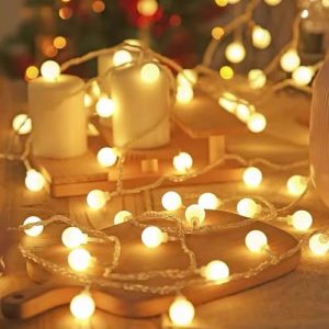 LOFTOLMEA 2-in-1 Globe Fairy String Lights 32.8ft