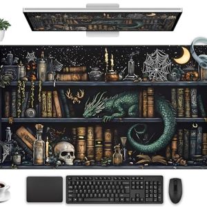 XXL Mysterious Library Gaming Desk Mat - Vintage