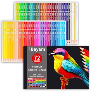 iBayam 72 Colors Premium Colored Pencils for Art & School