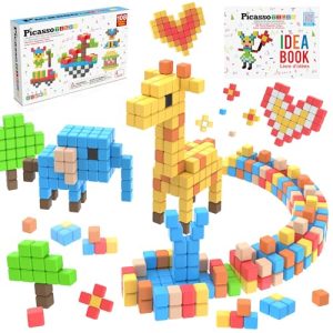 Picasso Cubes 108PC Magnetic Puzzle Blocks: STEM Learning Toy