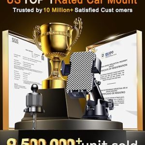 Qifutan Universal Car Phone Mount – Dashboard, Vent, Windshield