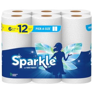 Sparkle Pick-A-Size Paper Towels – 6 Double Rolls Value Pack