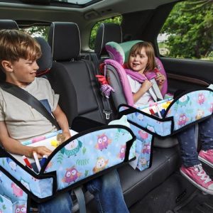 WENRENER Kids Car Seat Travel Tray – Blue Activity