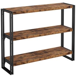 IRONCK 3-Shelf Industrial Bookshelf – Vintage Brown