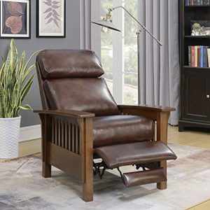BarcaLounger Mission Leather Push Back Recliner – Blue