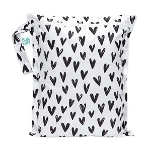 Bumkins Waterproof Wet Dry Bag – Black Hearts